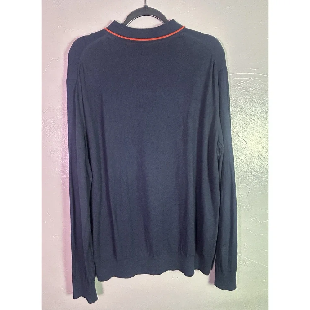 Banana Republic long-sleeve luxury blend polo sweater Silk Cotton Cashmere XL